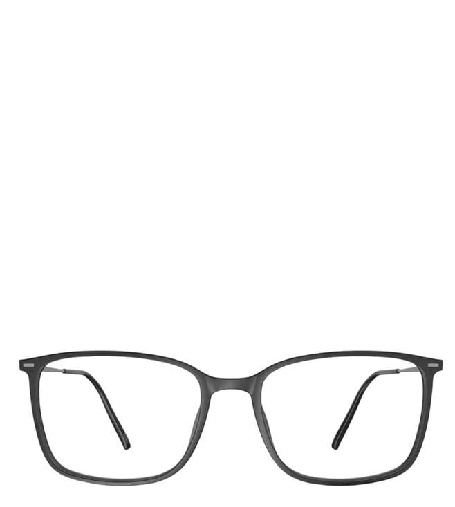 silhouette  2932 /75 9010 black illusion lite square eye frames for men