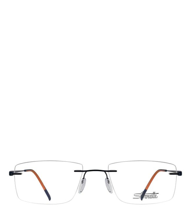 silhouette 5502bp4540 race rectangular eye frames for men