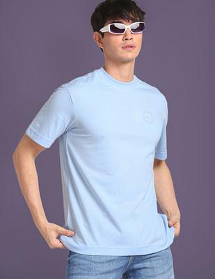 silicone logo print oversized t-shirt