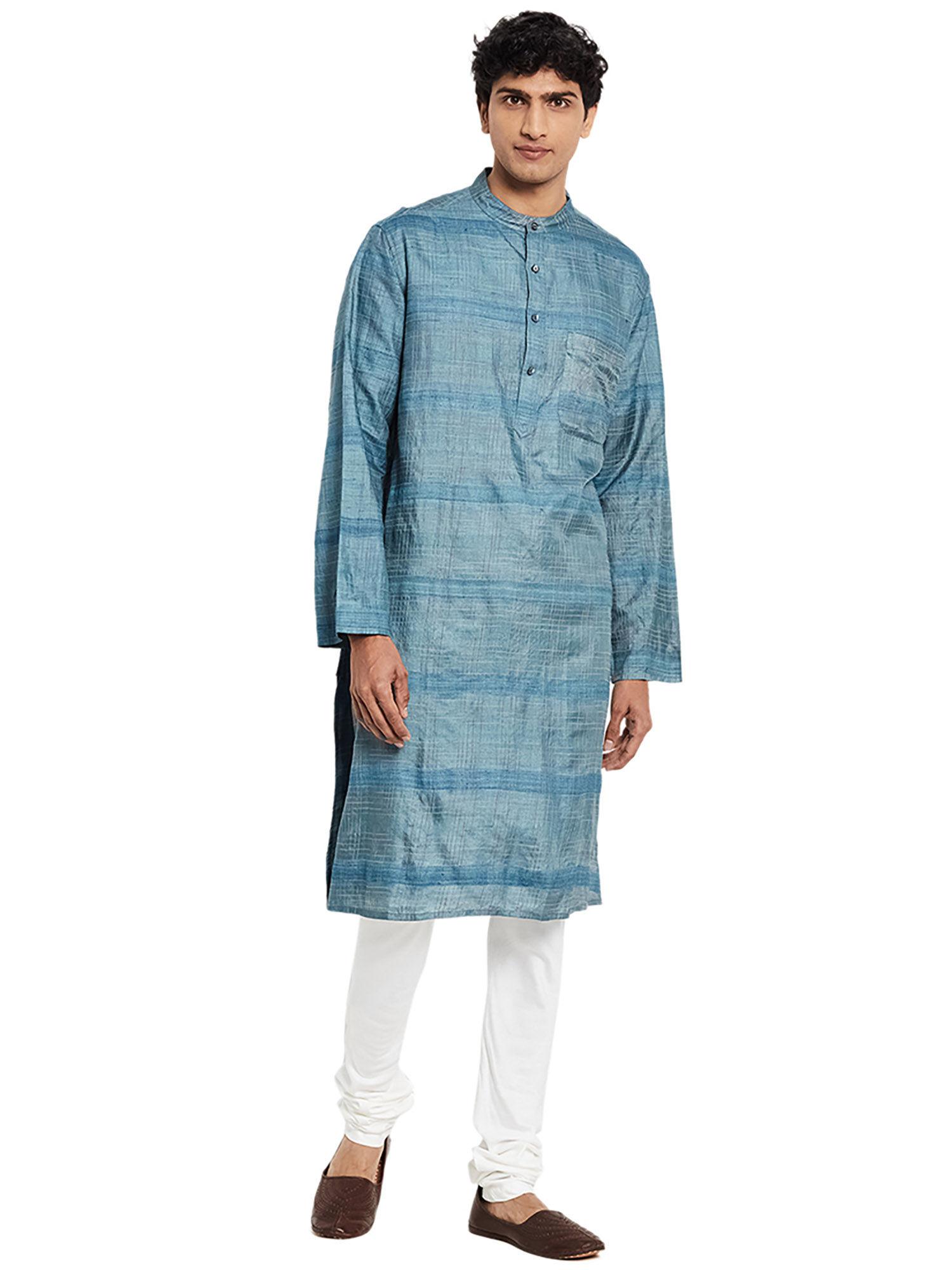silk blend woven long kurta