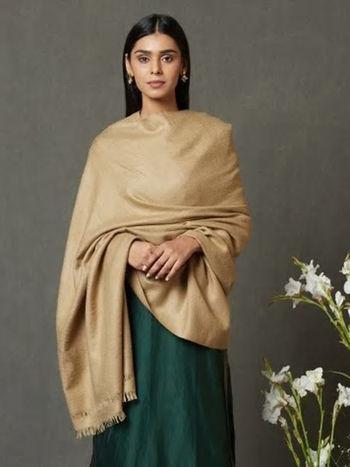 silk wool woven shawl