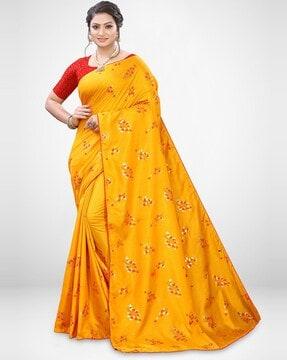 silk blend printed saree