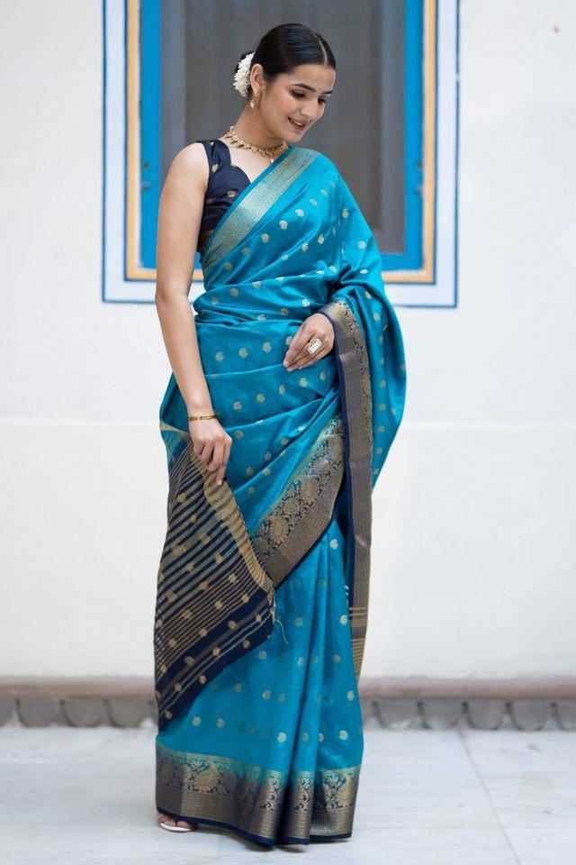 silk blend zari woven kanjeevaram womens saree