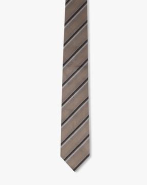 silk-jacquard tie with modern stripe