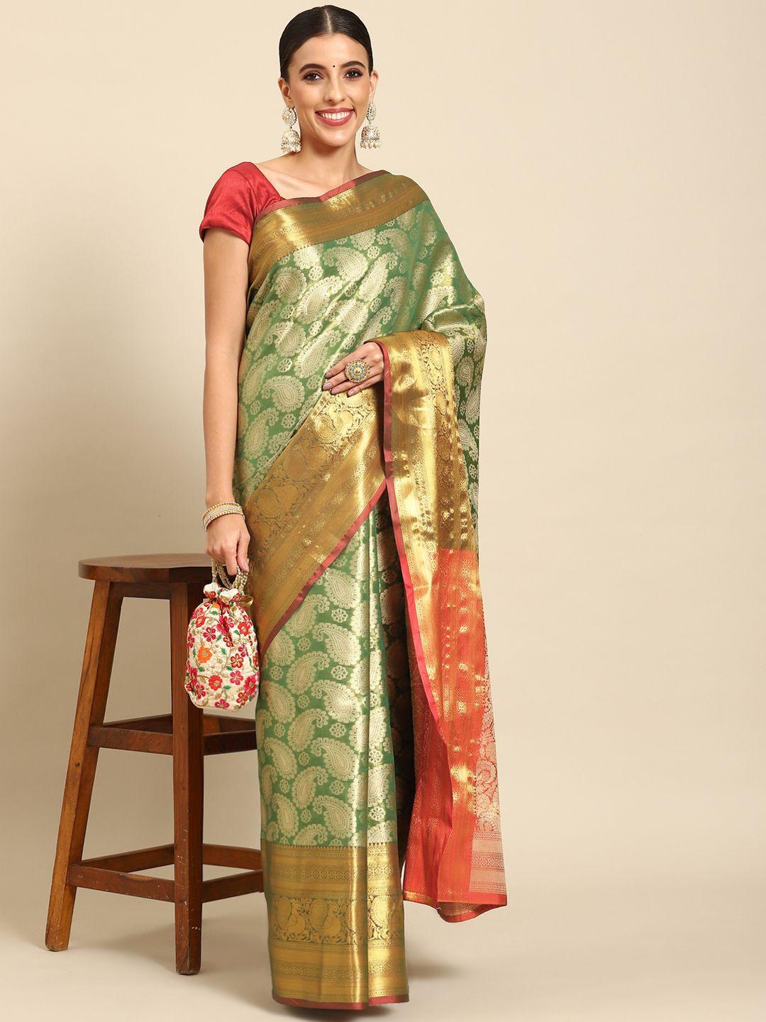 silk land ethnic motifs zari art silk kanjeevaram saree