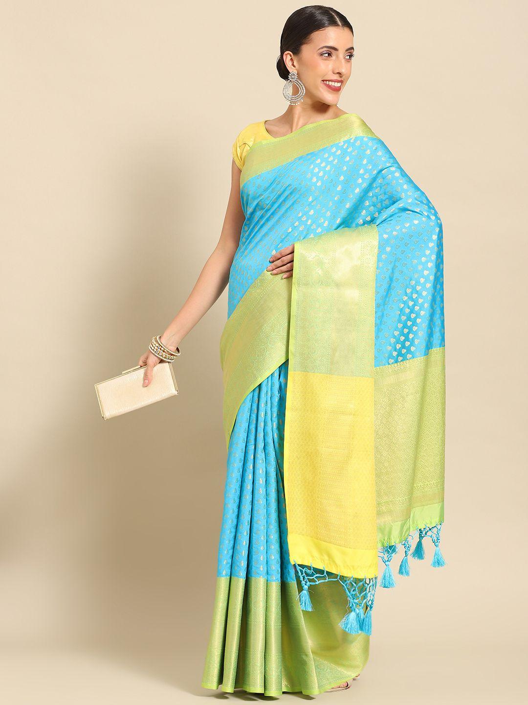 silk land ethnic motifs zari kanjeevaram saree