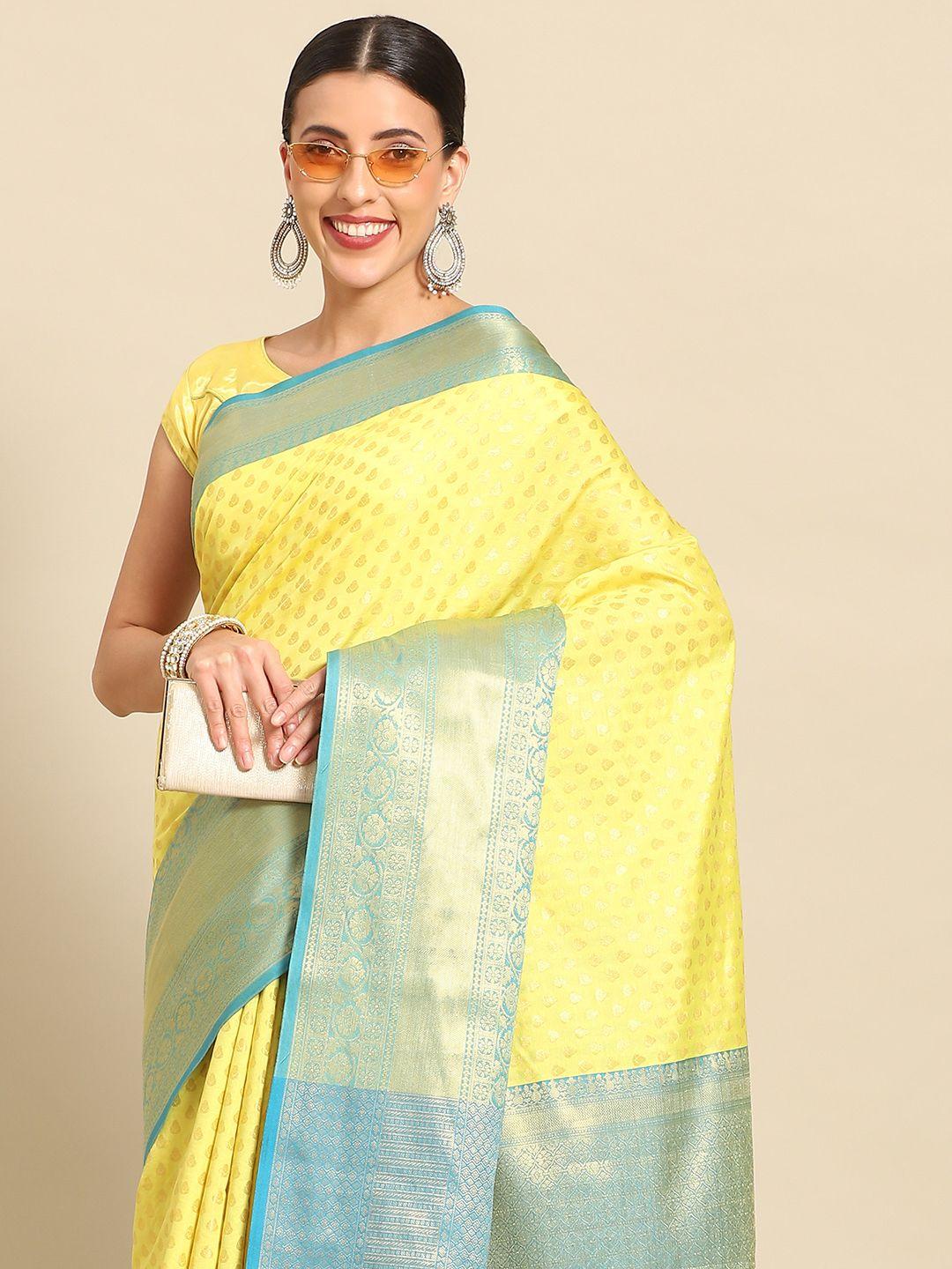 silk land ethnic motifs zari kanjeevaram saree