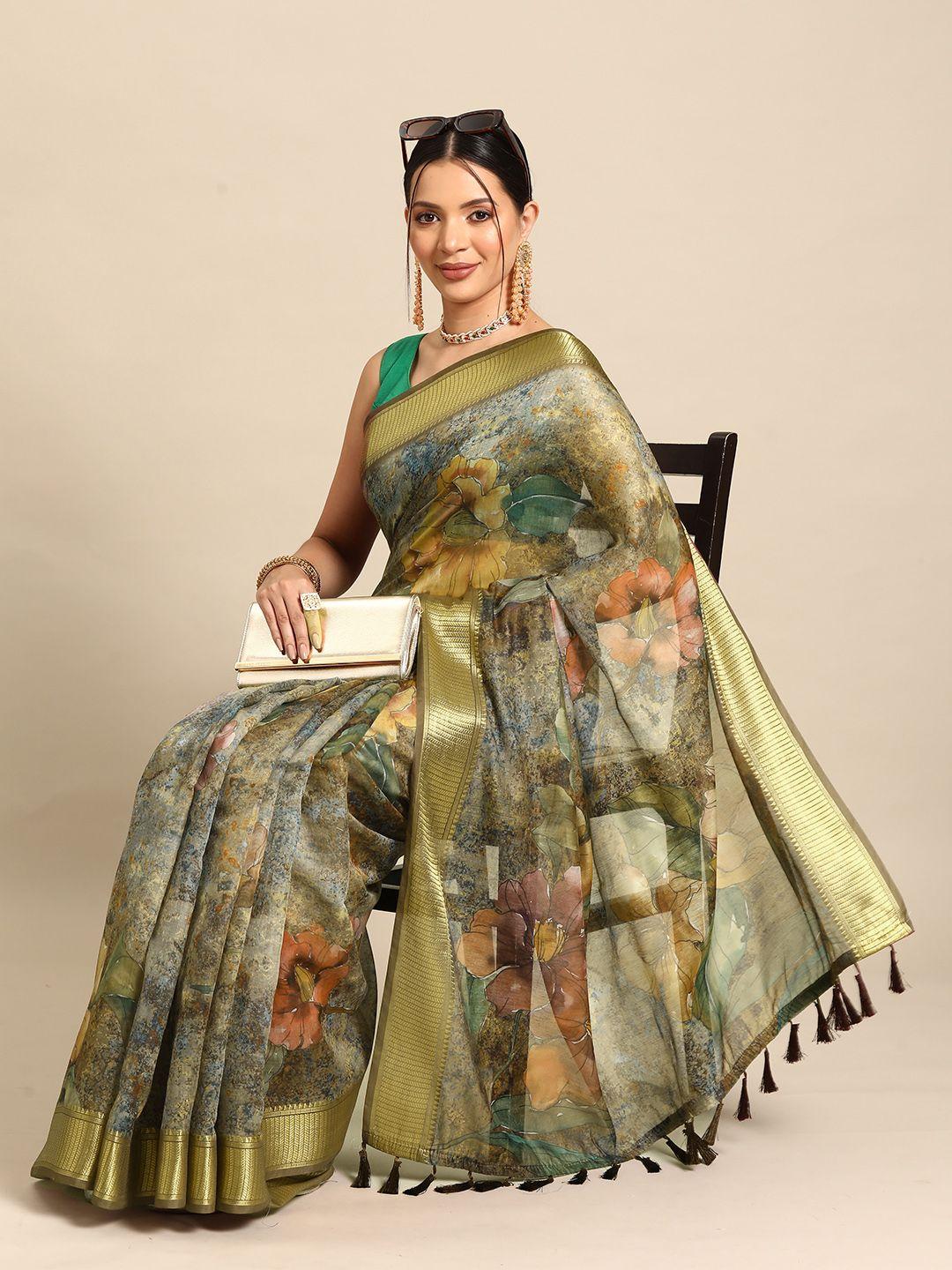 silk land kalamkari zari chanderi saree