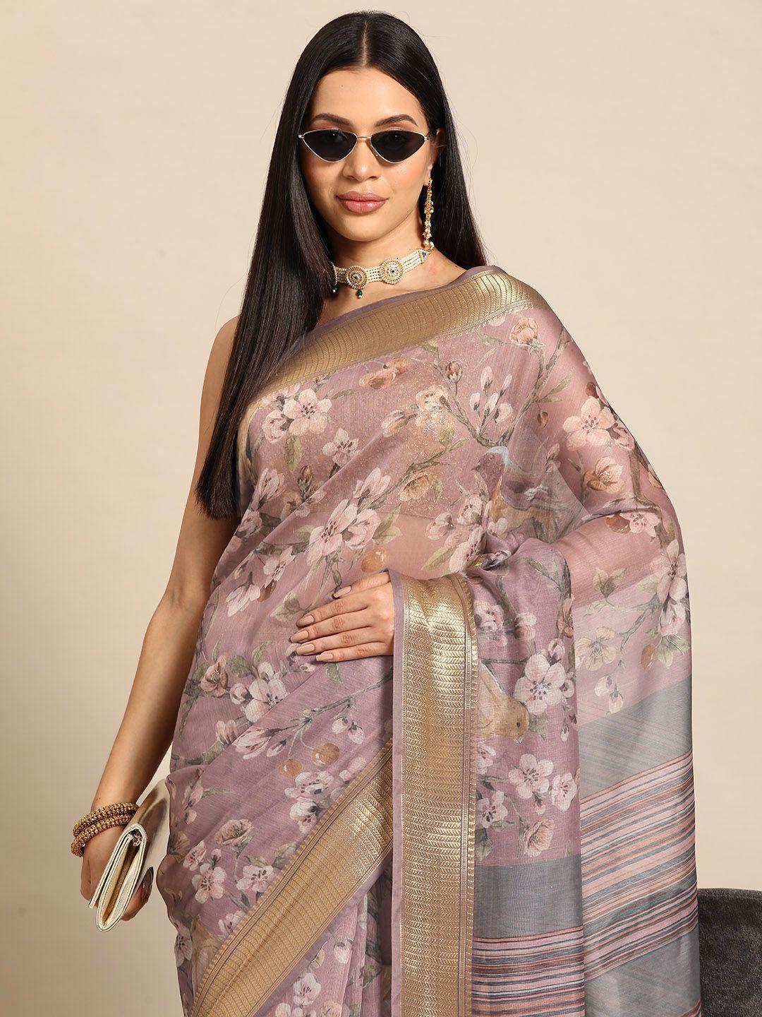 silk land kalamkari zari chanderi saree