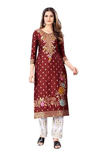 silk land women's woven design red soft silk unstitched dress material (szdmrd-33)