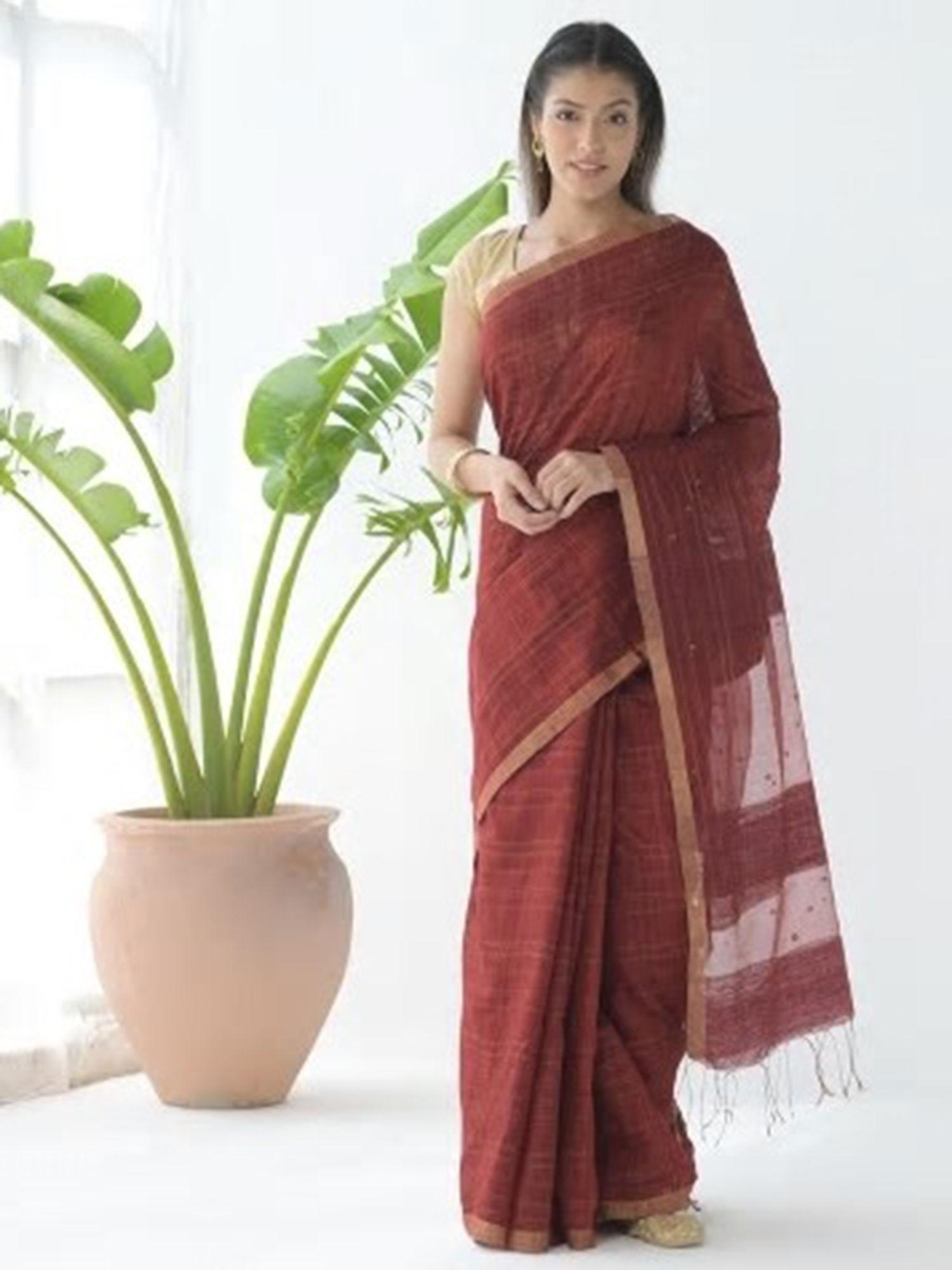 silk matka jamdani sari