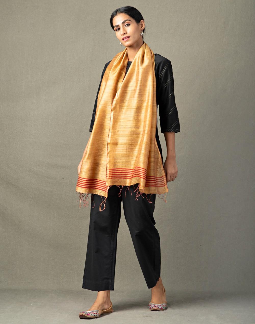 silk matka woven stole