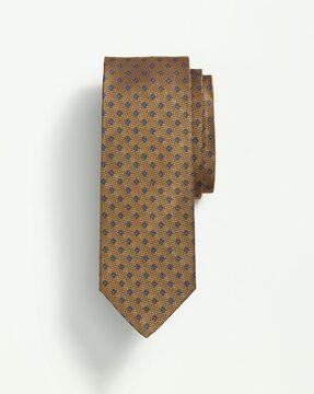 silk mini square flower tie