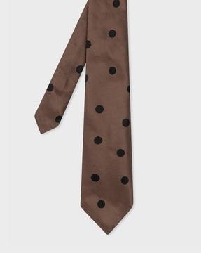 silk polka-dot tie