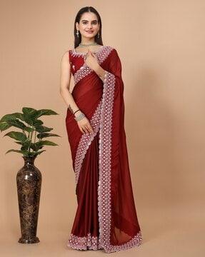 silk saree with contrast border