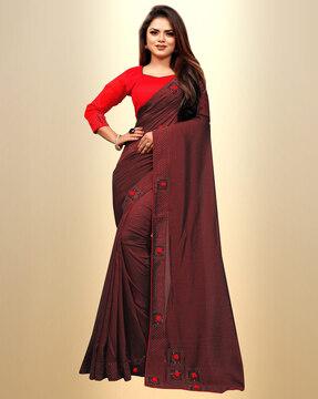 silk saree with embellished border