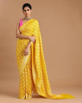 silk saree with embroidered border
