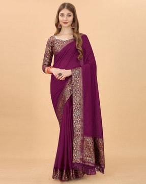 silk saree with jacquard border