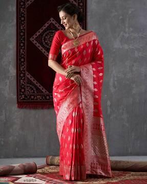 silk saree with tassels