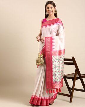 silk saree with tassels