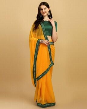 silk saree with temple border