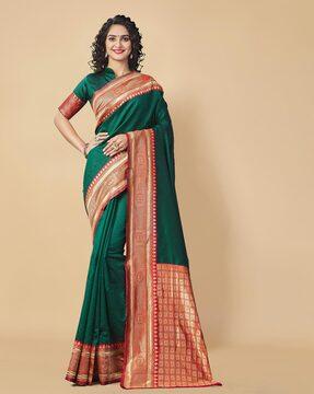 silk saree with zari border