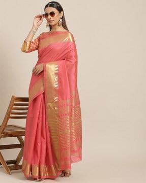 silk saree with zari border