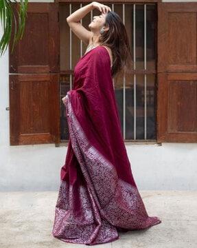 silk saree with zari border