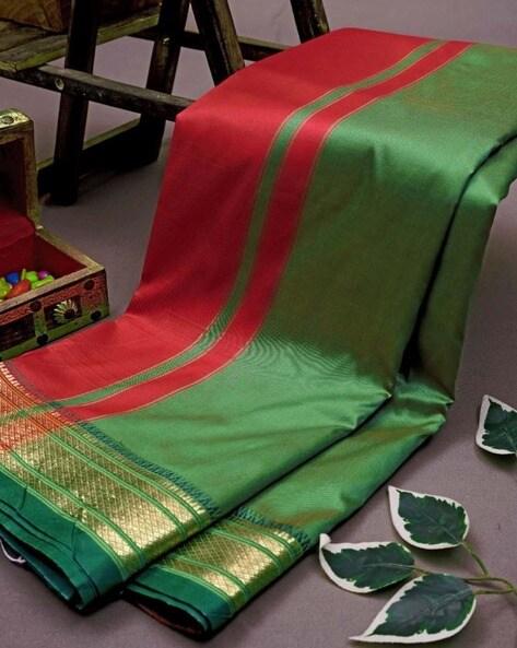 silk saree with zari woven motifs