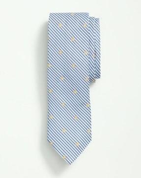 silk seersucker pattern tie