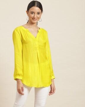 silk top with mandarin collar