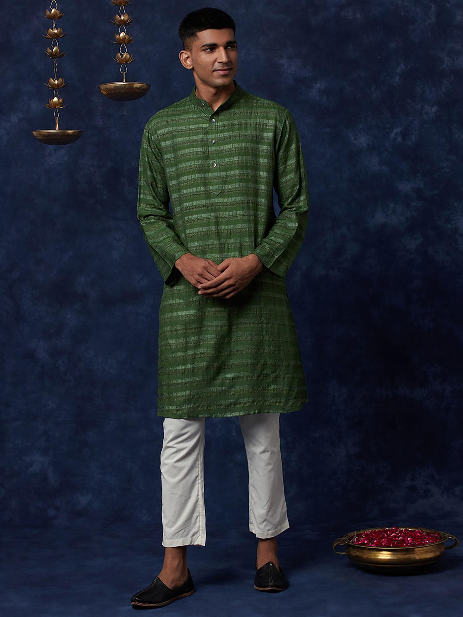 silk tussar ghicha checks long kurta