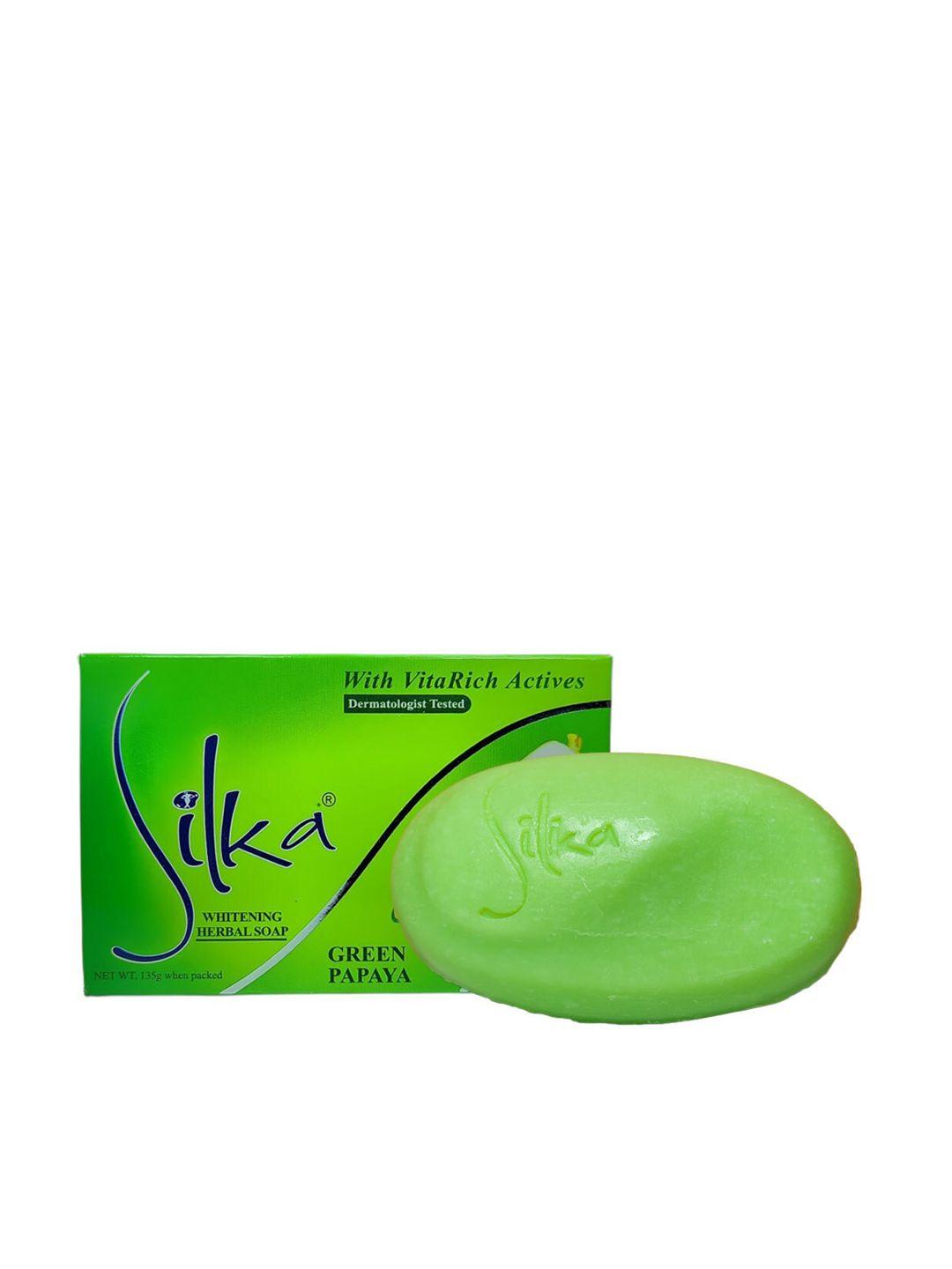 silka green papaya whitening herbal soap