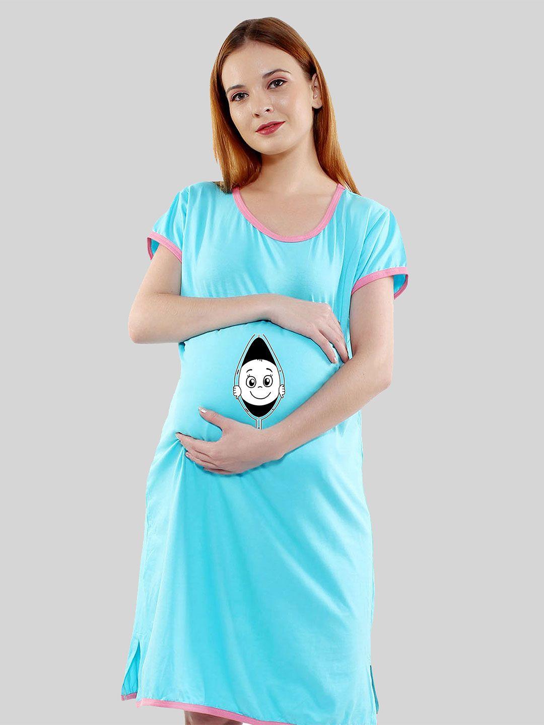 sillyboom printed cotton maternity feeding dress
