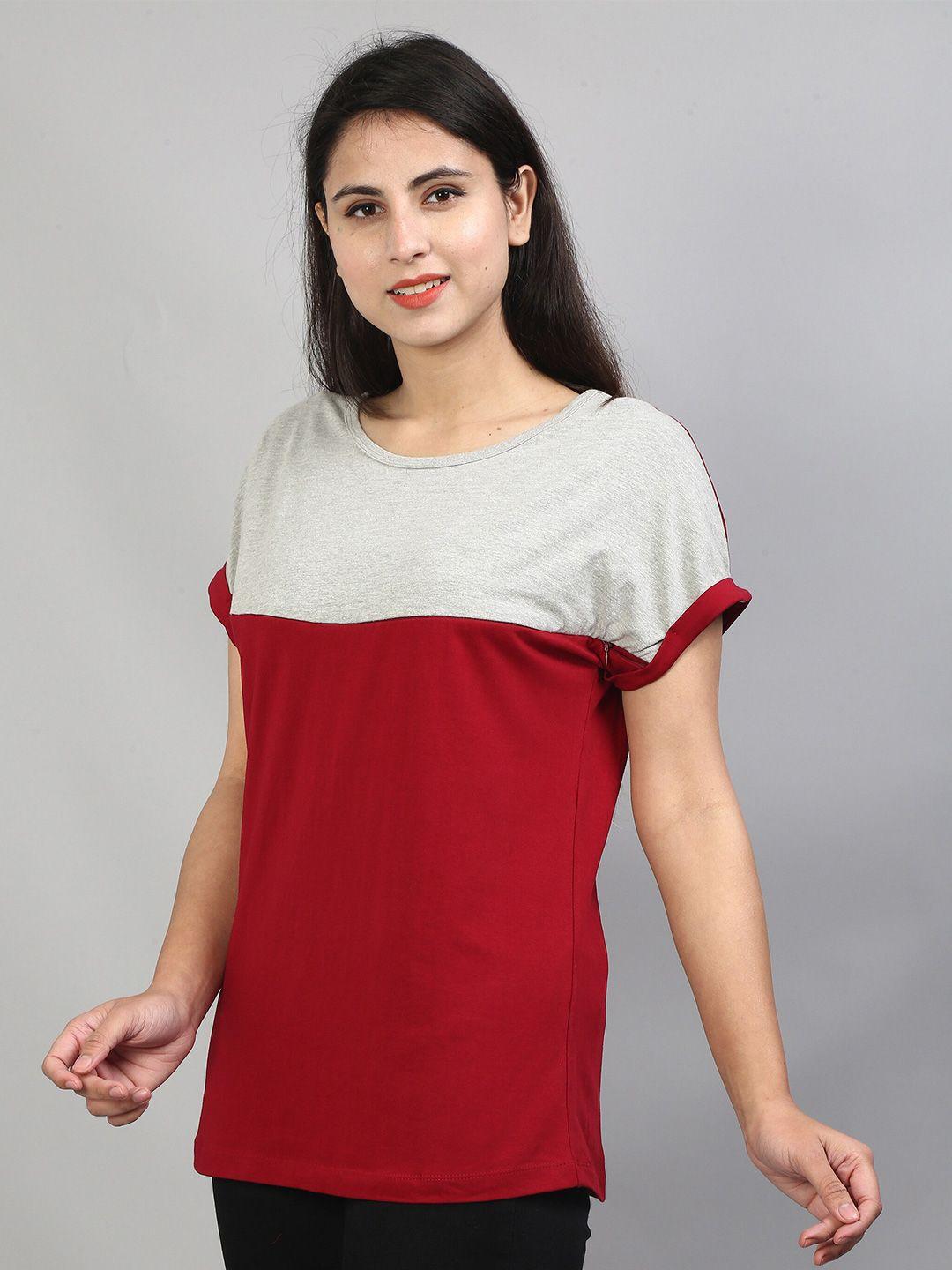 sillyboom colourblocked dolman sleeves cotton feeding t-shirt