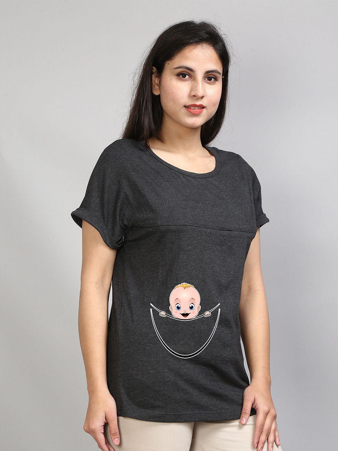 sillyboom graphic printed extended sleeves maternity t-shirt