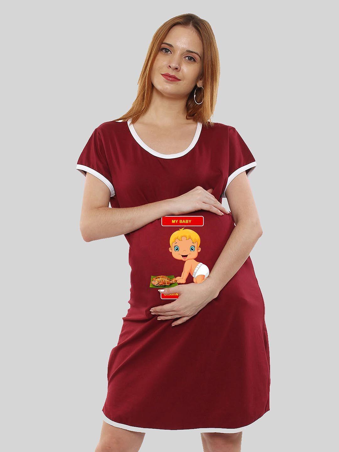 sillyboom graphic printed maternity feeding t-shirt nightdress