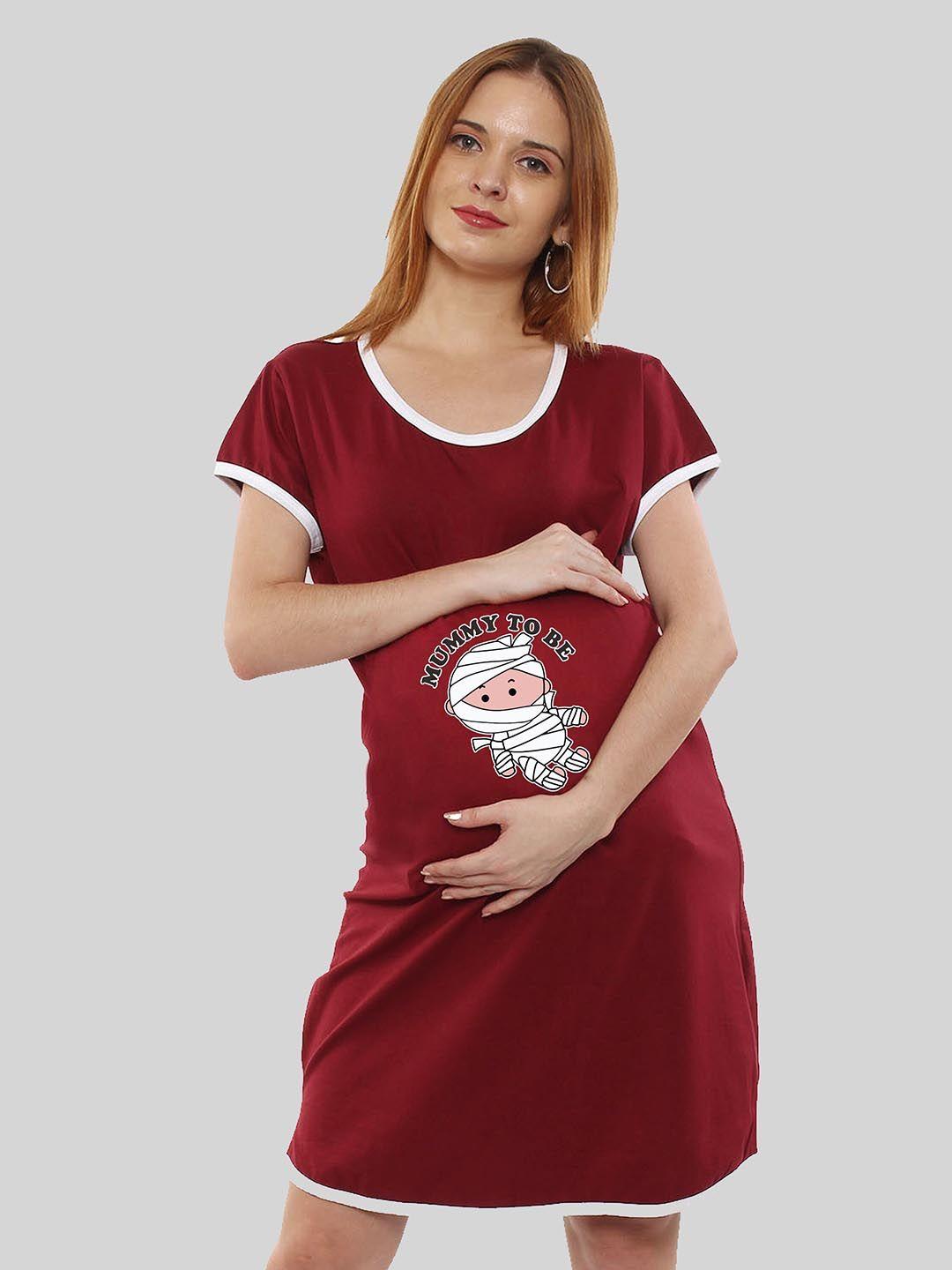 sillyboom graphic printed pure cotton maternity t shirt night dress