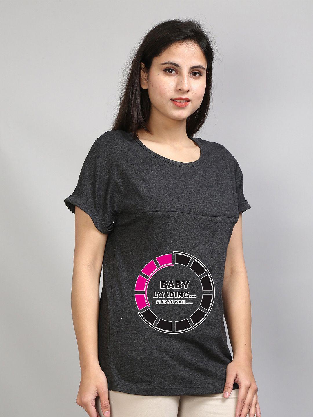 sillyboom graphic printed round neck cotton maternity t-shirt