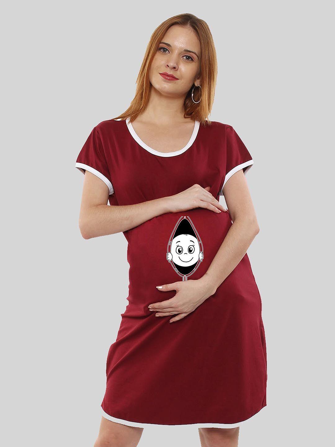 sillyboom graphic printed round-neck maternity t-shirt dress