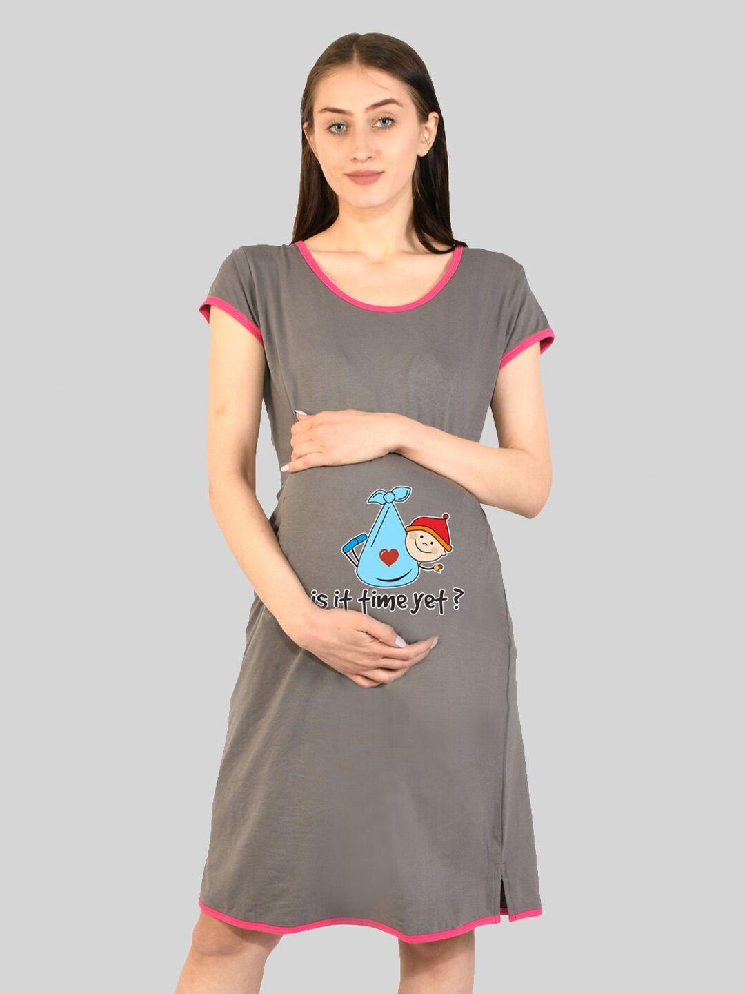 sillyboom graphic printed t-shirt maternity nightdress