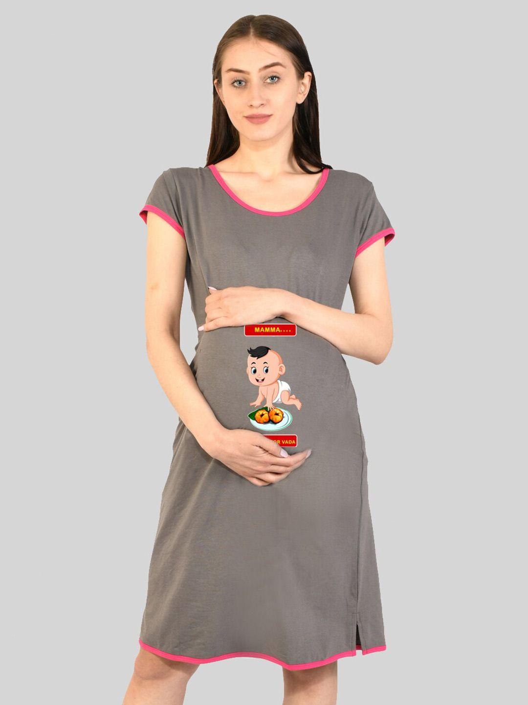 sillyboom graphic printed t-shirt maternity nightdress