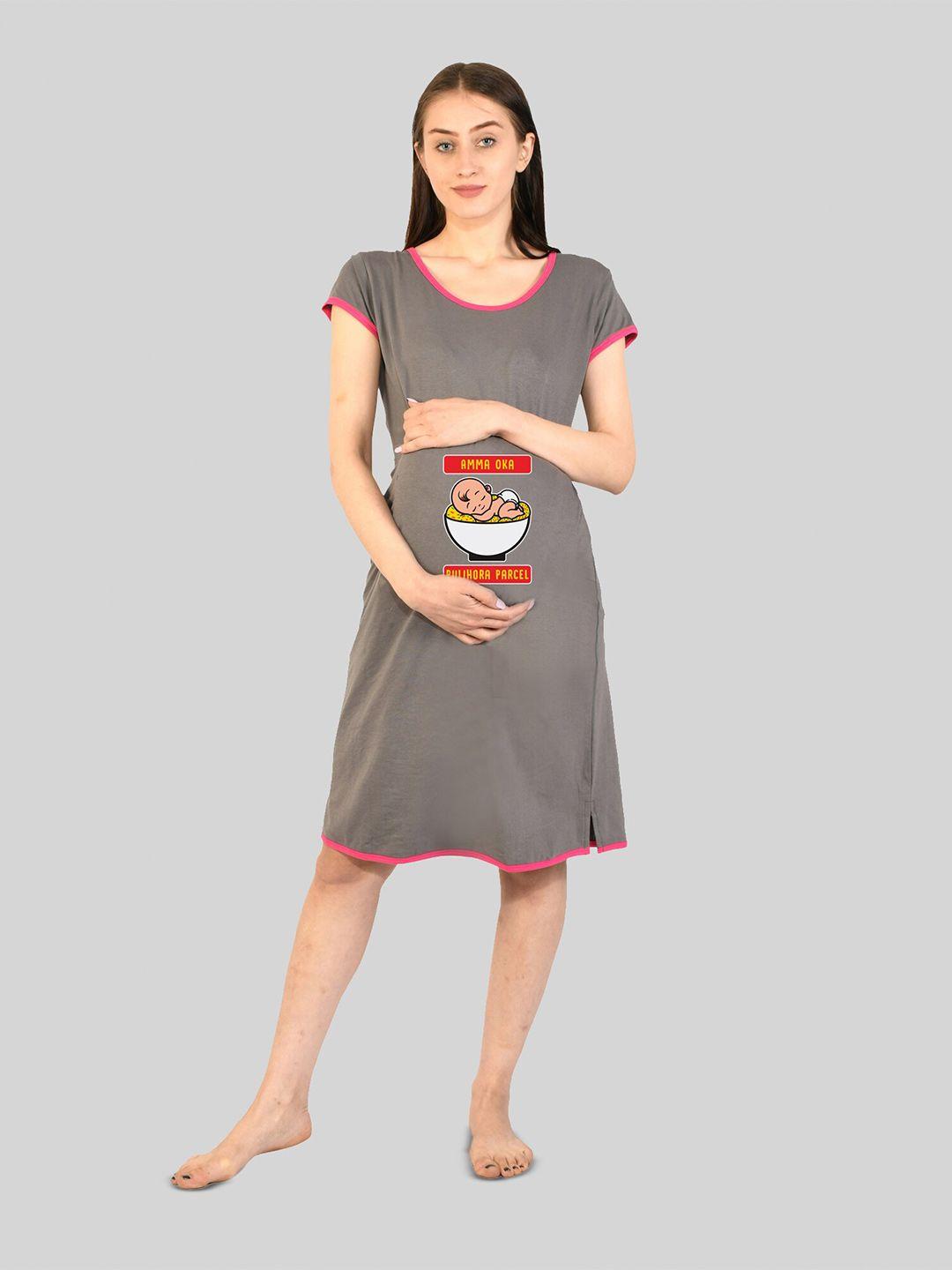 sillyboom graphic printed t-shirt maternity nightdress