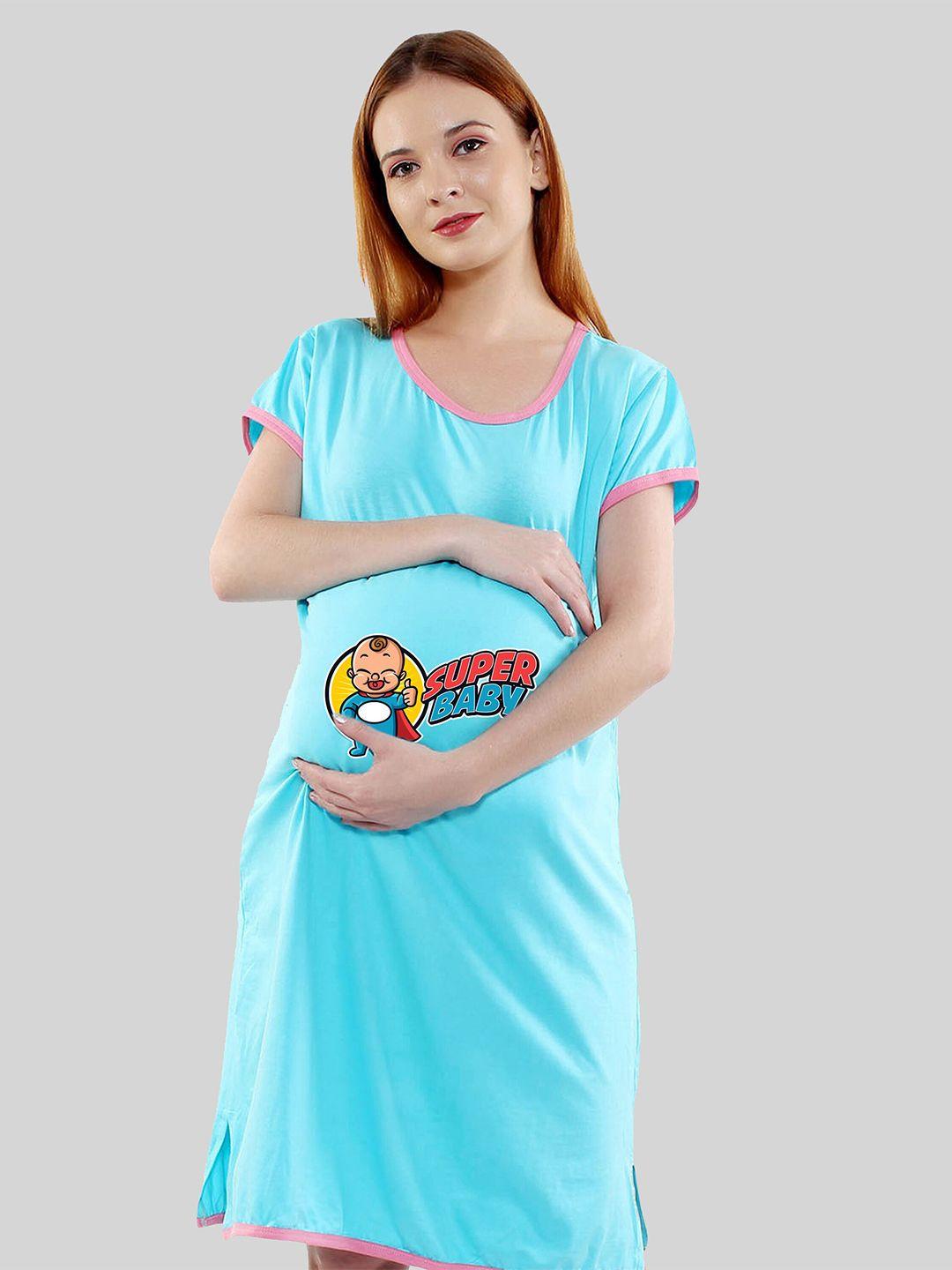 sillyboom typography printed cotton maternity t-shirt dress