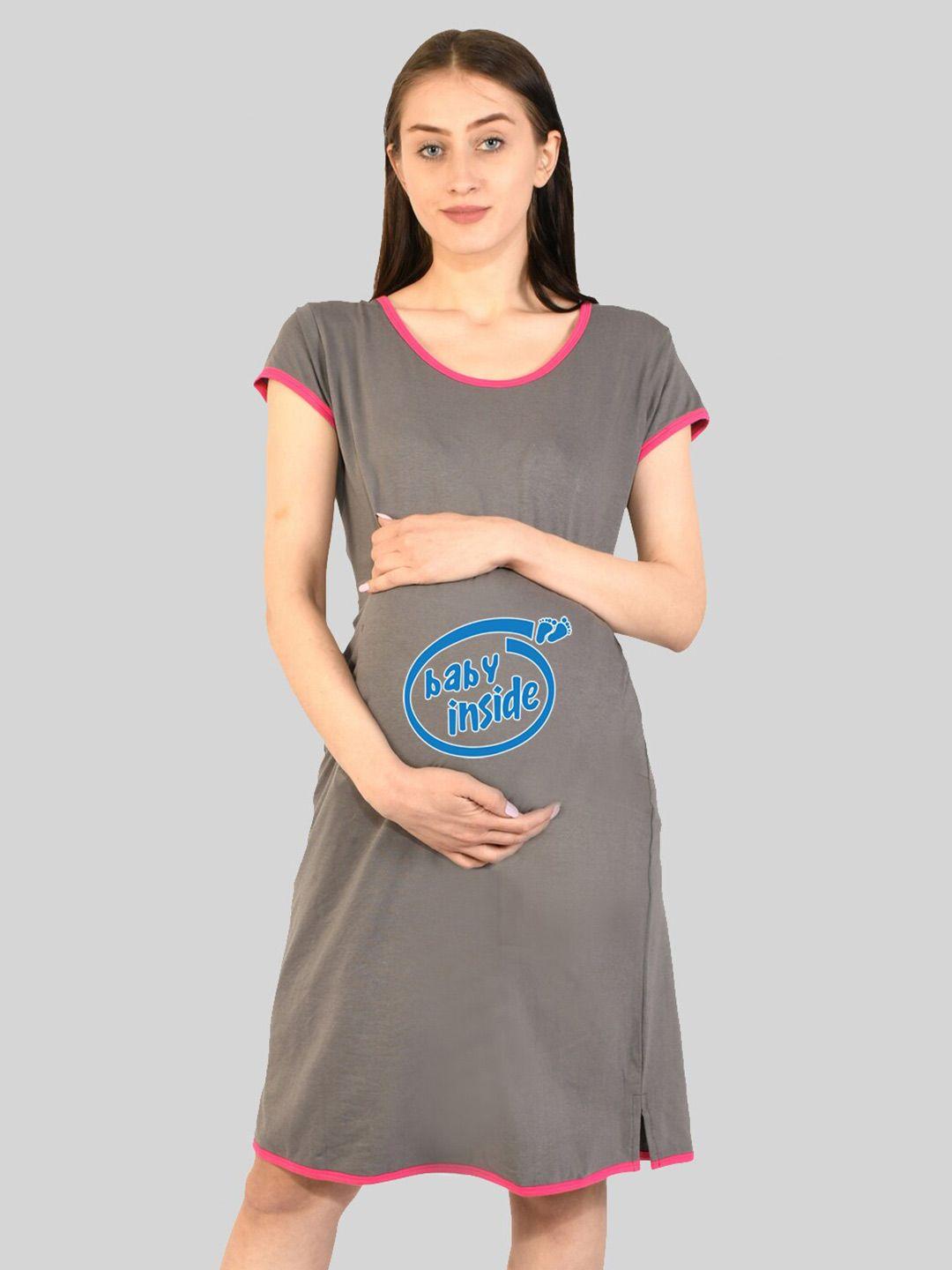 sillyboom typography printed t-shirt maternity nightdress