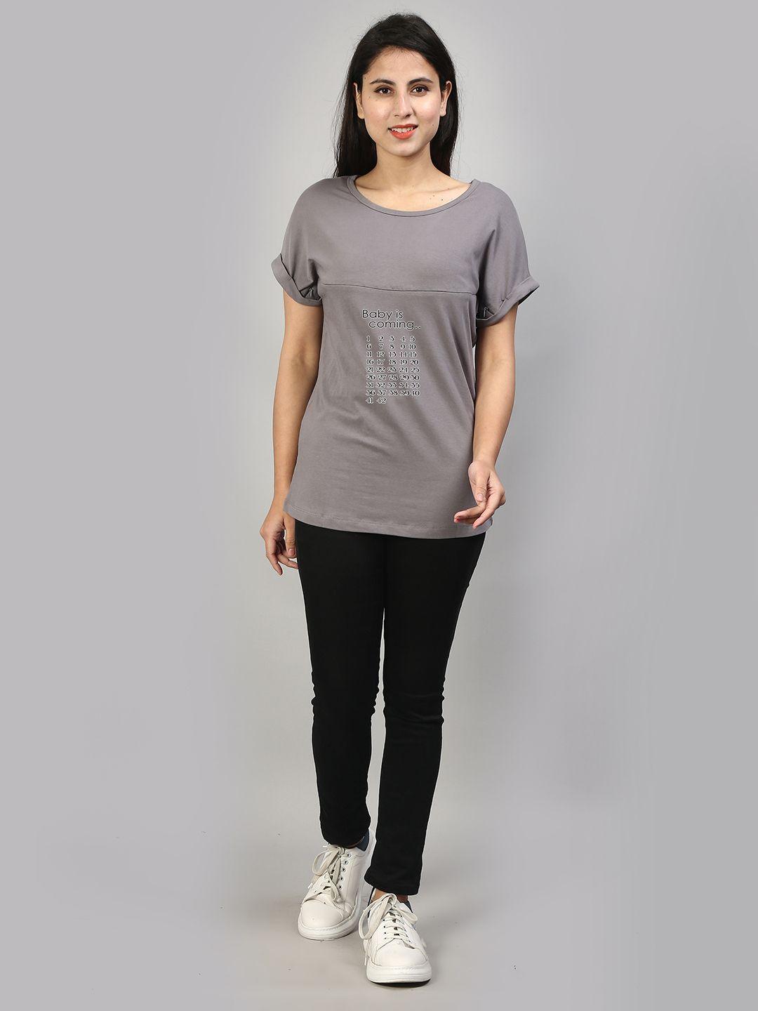 sillyboom women grey pockets t-shirt
