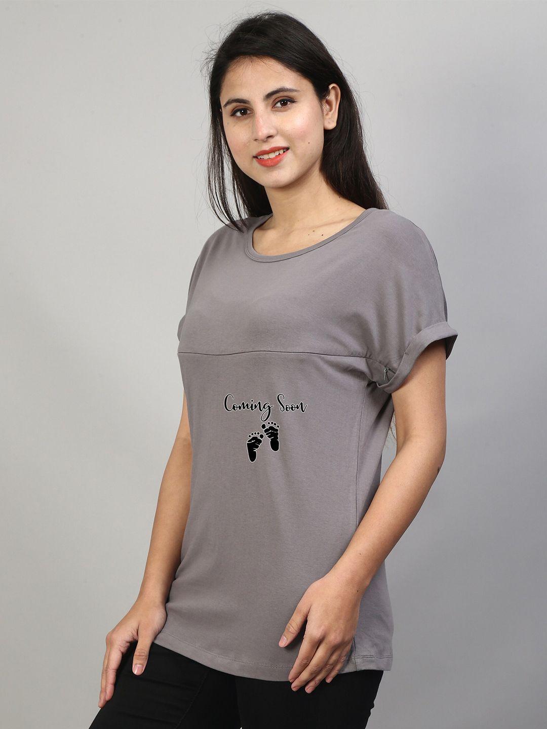 sillyboom women grey pockets t-shirt