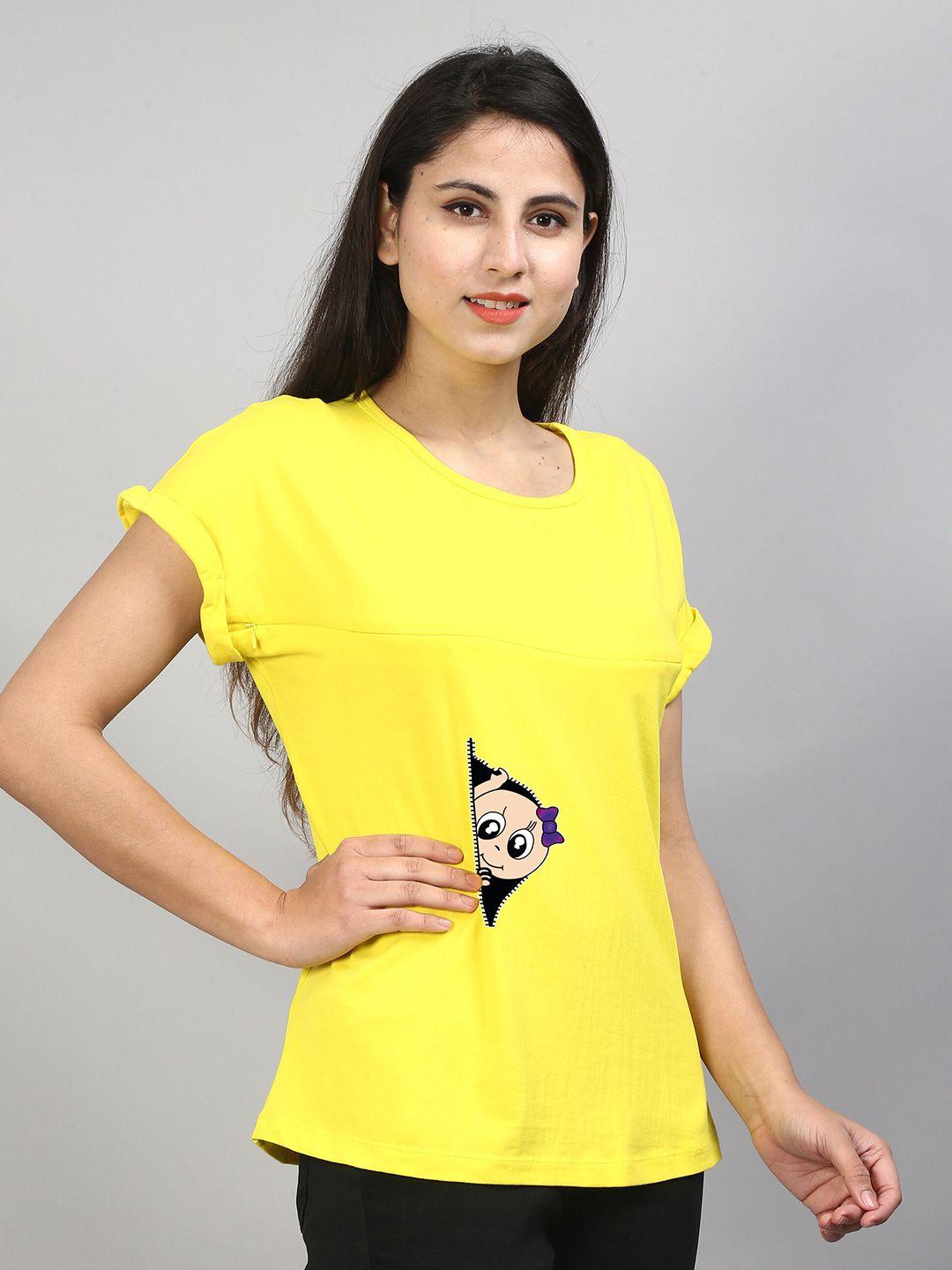 sillyboom women yellow pockets t-shirt