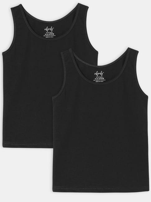 sillysally kids black regular fit vest