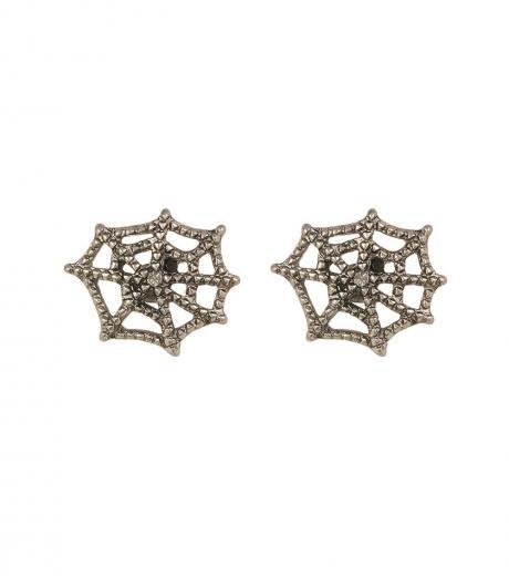 silver cobweb earrings